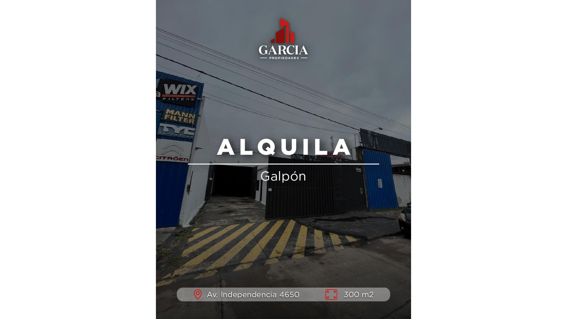 ALQUILA GALPON sobre avenida independencia - principal