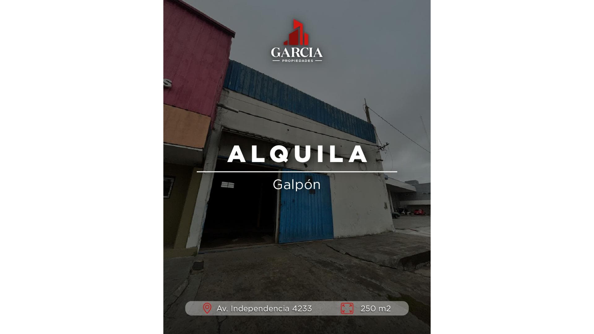 ALQUILA GALPON sobre avenida - principal